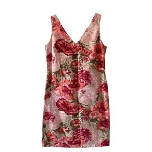 D! Talbots Watercolor Floral Dress Party Cocktail Occasion‎ Cotton